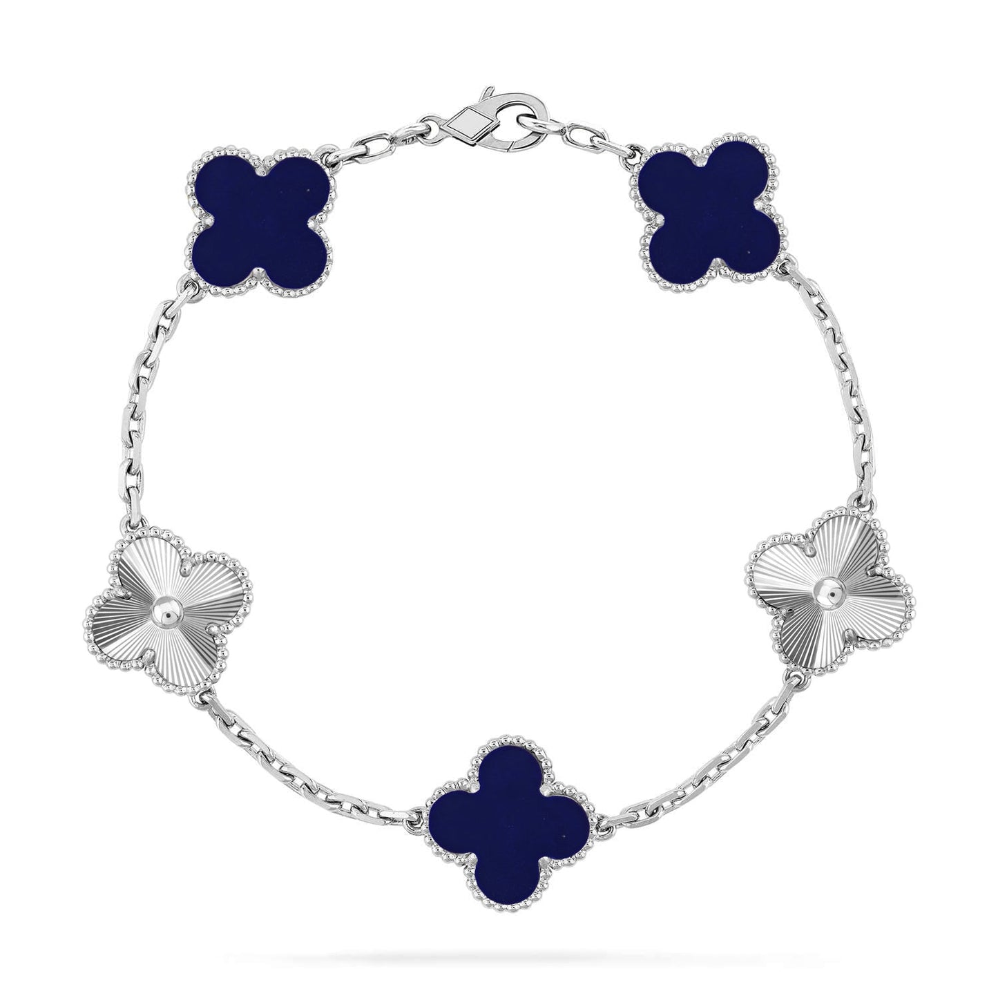 [OAK JURI]CLOVER 5 MOTIF LAPIS LAZULI BRACELET COLLECTION