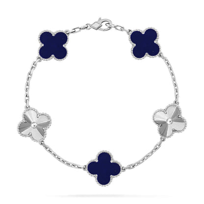 [OAK JURI]CLOVER 5 MOTIF LAPIS LAZULI BRACELET COLLECTION