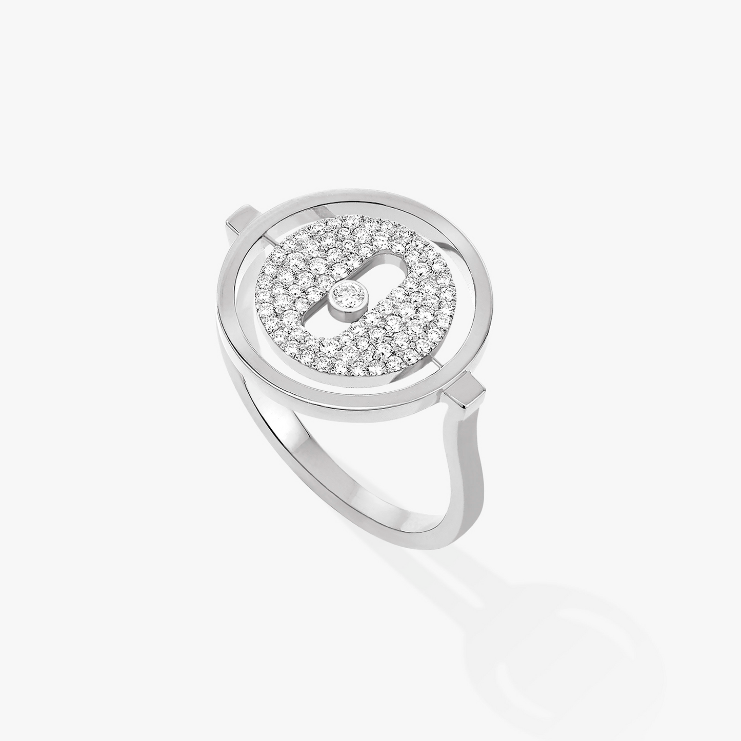 [OAK JURI]LUCKY MOVE PAVED SILVER DIAMOND RING