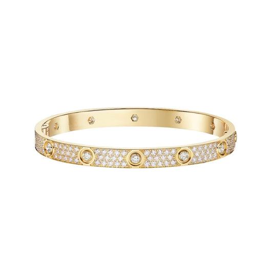 [OAK JURI]LOVE BRACELET 6.1MM DIAMOND-PAVED 10 BIG DIAMONDS