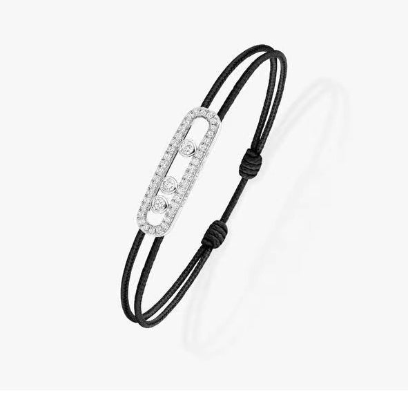 [OAK JURI]Messika Care(s) pink cord pavé bracelet