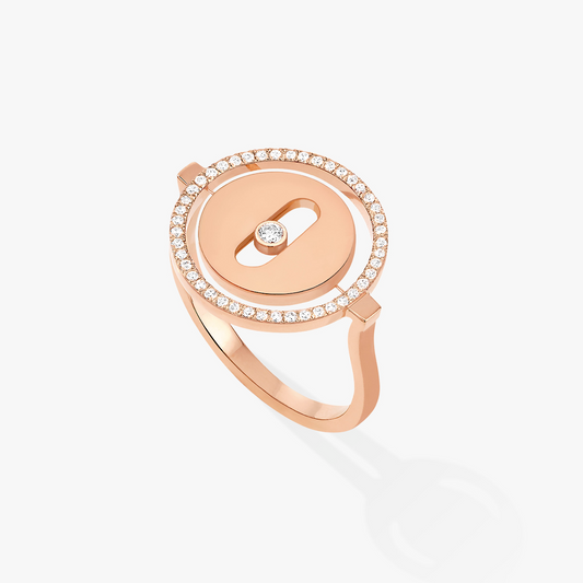 [OAK JURI]LUCKY MOVE PINK GOLD DIAMOND RING