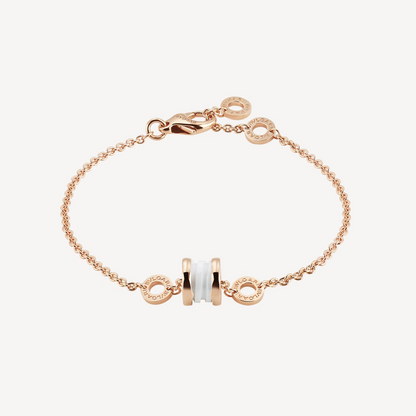 [OAK JURI]ZERO 1 SOFT PINK GOLD AND WHITE CERAMIC BRACELET
