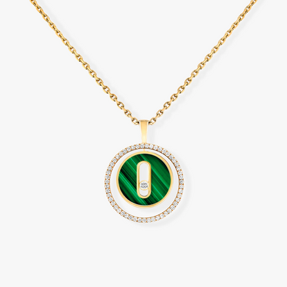 [OAK JURI]LUCKY MOVE 1 DIAMOND MALACHITE GOLD DIAMOND NECKLACE