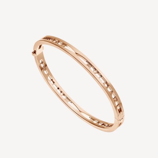 [OAK JURI]ZERO 1 SPIRAL LOGO PINK GOLD BRACELET