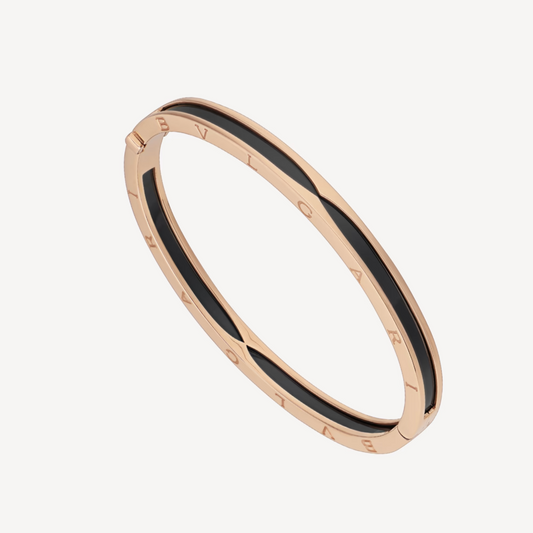 [OAK JURI]ZERO 1 PINK GOLD WITH BLACK CERAMIC BRACELET
