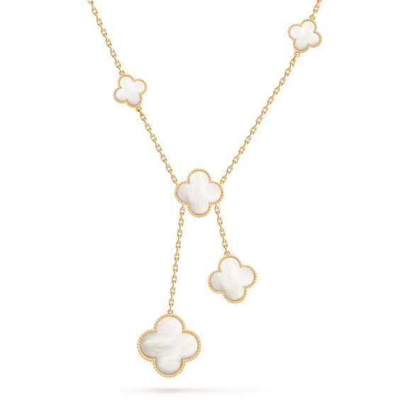 [OAK JURI]CLOVER MOTHER OF PEARL NECKLACE 6 MOTIF