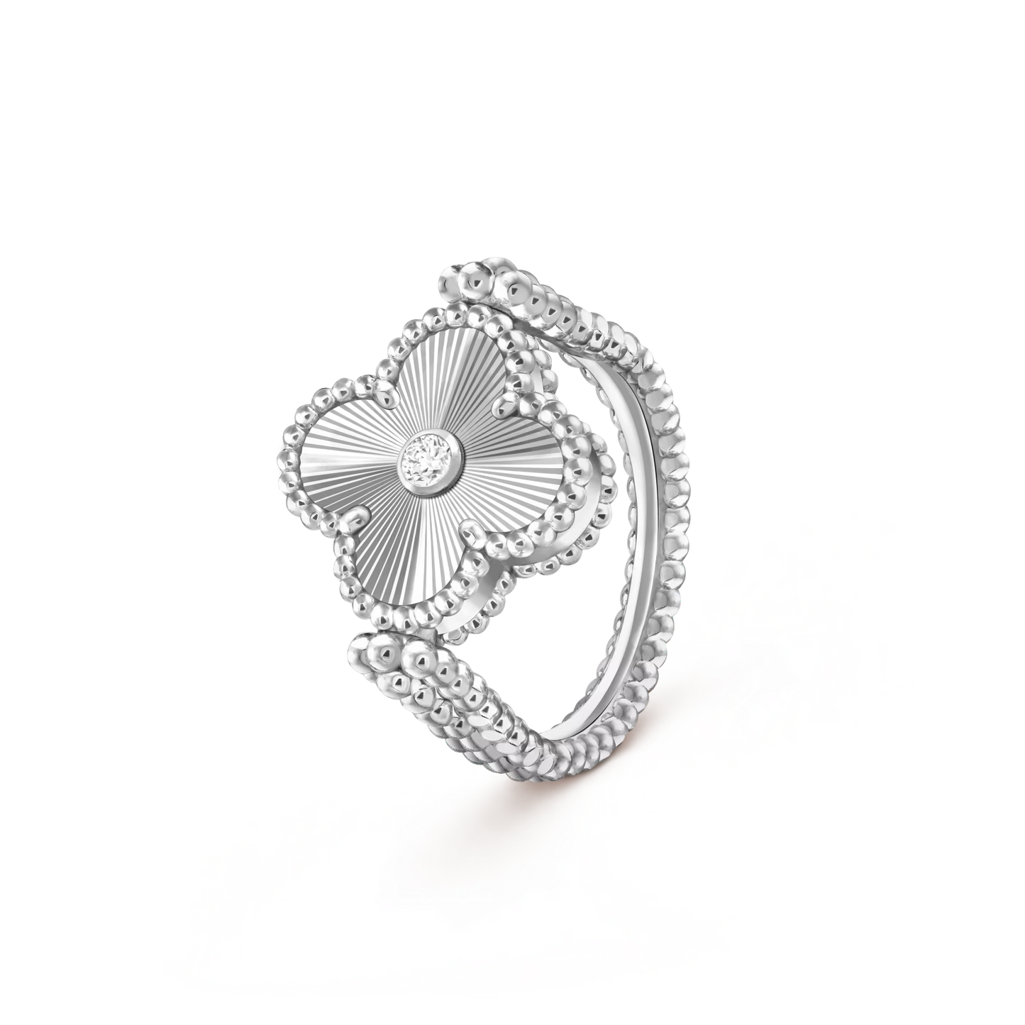 [OAK JURI]CLOVER RIVERSIBLE RING SILVER COLLECTION