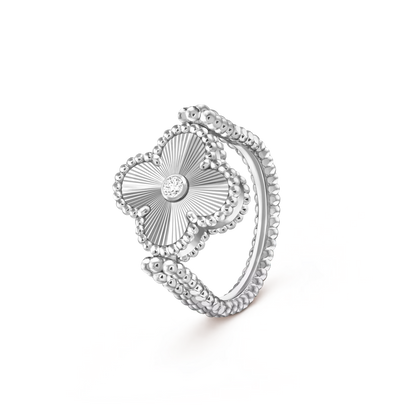 [OAK JURI]CLOVER RIVERSIBLE RING SILVER COLLECTION