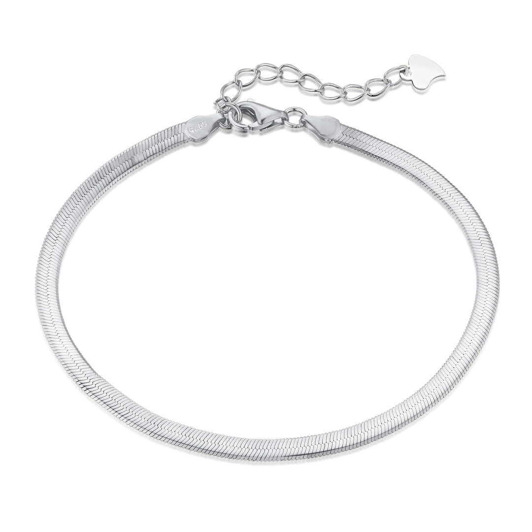 [OAK JURI]Flat Snake Bone Chain Blade Necklace