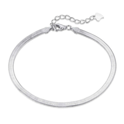 [OAK JURI]Flat Snake Bone Chain Blade Necklace