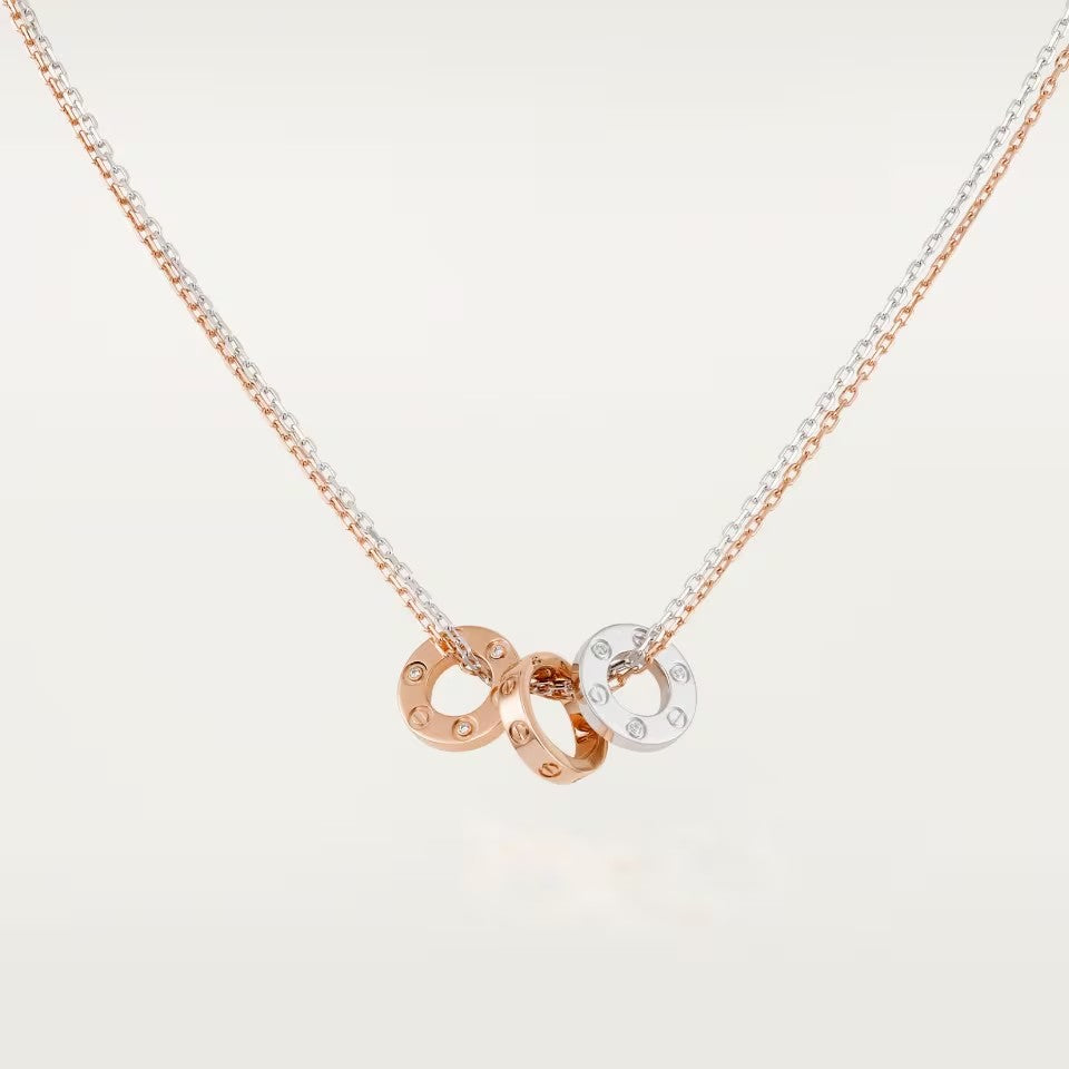 [OAK JURI]LOVE 6 DIAMOND PENDANT NECKLACE