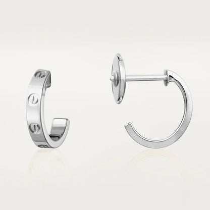 [OAK JURI]LOVE EARRINGS 2.65MM SILVER