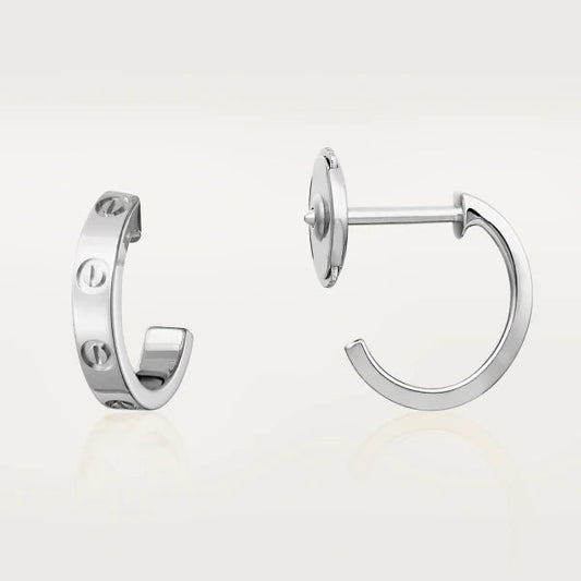 [OAK JURI]LOVE EARRINGS 2.65MM SILVER