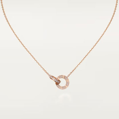[OAK JURI]LOVE  FULL DIAMOND PENDANT NECKLACE