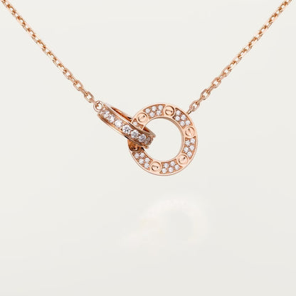 [OAK JURI]LOVE  FULL DIAMOND PENDANT NECKLACE