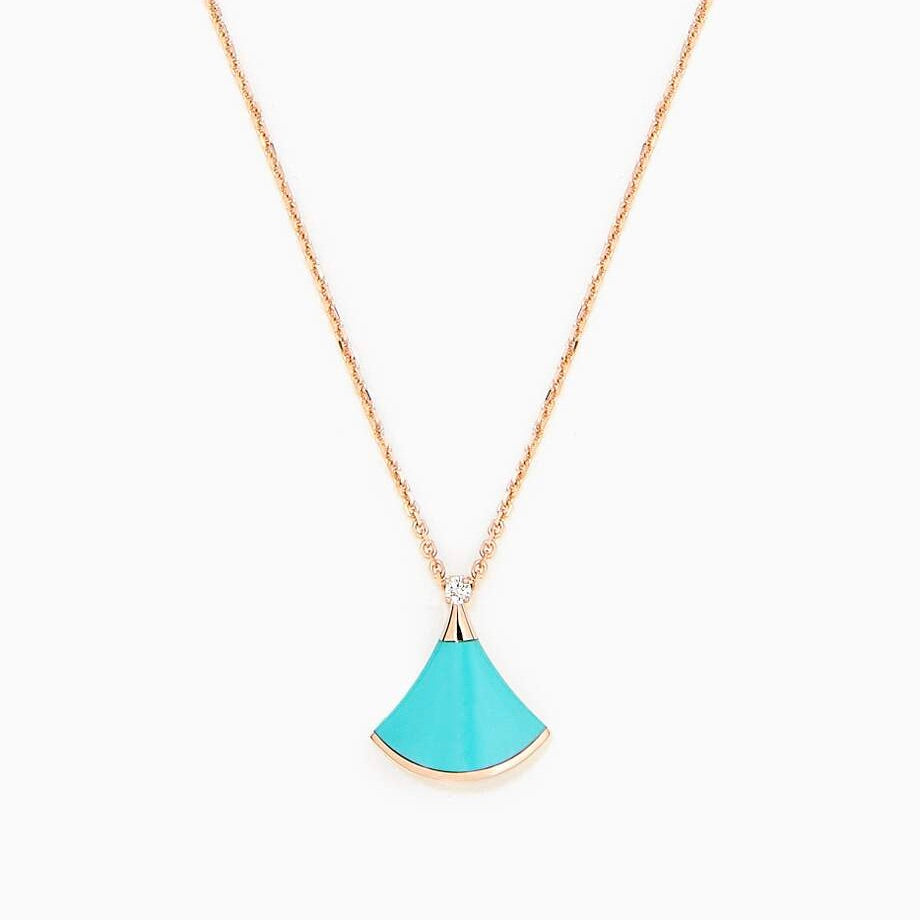[OAK JURI]DREAM NECKLACE TURQUOISE PINK GOLD