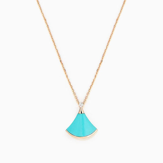 [OAK JURI]DREAM NECKLACE TURQUOISE PINK GOLD