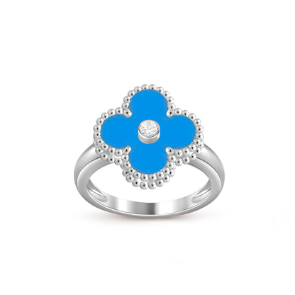 [OAK JURI]CLOVER SILVER DIOMND RING COLLECTION