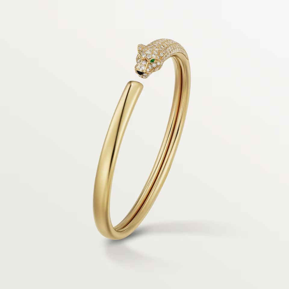 [OAK JURI]PANTHERE HALF DIAMOND OPEN BRACELET