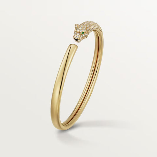 [OAK JURI]PANTHERE HALF DIAMOND OPEN BRACELET