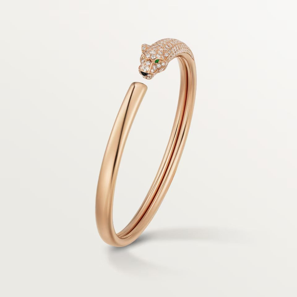 [OAK JURI]PANTHERE HALF DIAMOND OPEN BRACELET