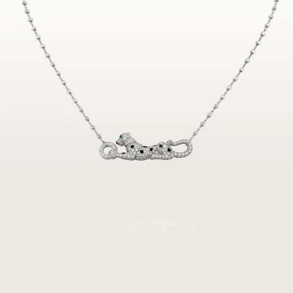 [OAK JURI]PANTHERE PAVED DIAMOND NECKLACE