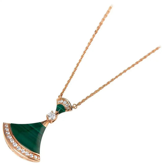 [OAK JURI]DREAM NECKLACE MALACHITE DIAMOND