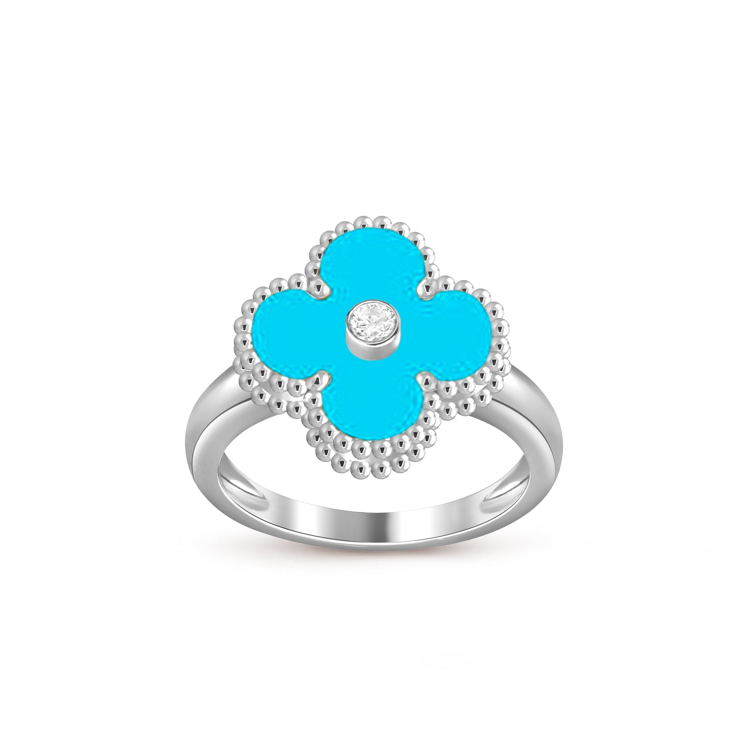 [OAK JURI]CLOVER SILVER DIOMND RING COLLECTION