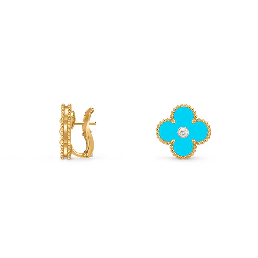 [OAK JURI]CLOVER 15MM MOP DIAMOND EARRINGS COLLECTION