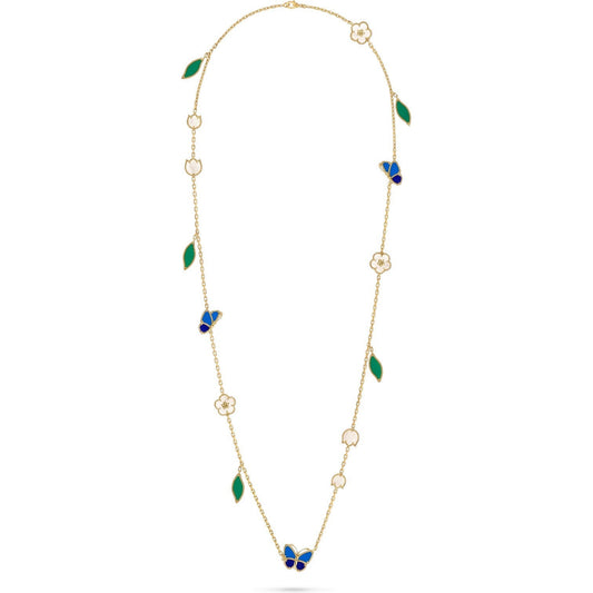 [OAK JURI]LUCKY SPRING BUTTERFLY 15 FLOWER NECKLACE