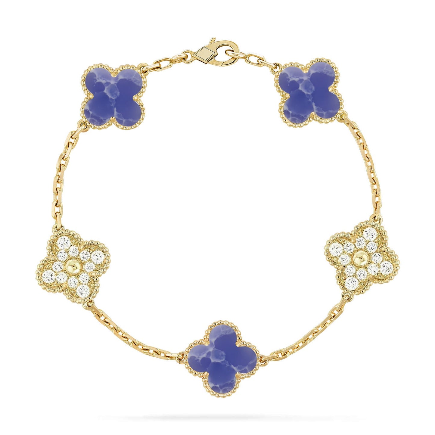 [OAK JURI]CLOVER 5 MOTIF BLUE VEINS BRACELET COLLECTION