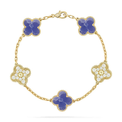 [OAK JURI]CLOVER 5 MOTIF BLUE VEINS BRACELET COLLECTION