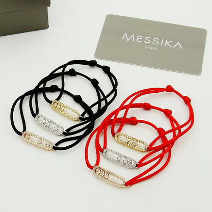 [OAK JURI]Messika Care(s) pink cord pavé bracelet