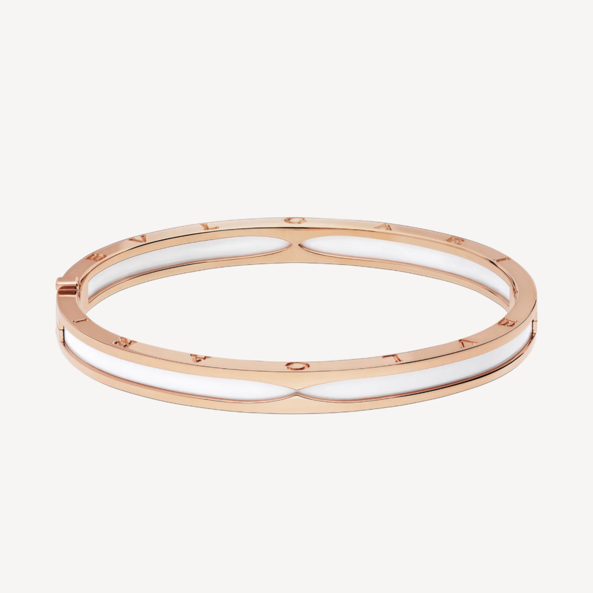 [OAK JURI]ZERO 1 PINK GOLD WITH WHITE CERAMIC BRACELET