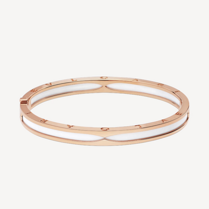 [OAK JURI]ZERO 1 PINK GOLD WITH WHITE CERAMIC BRACELET