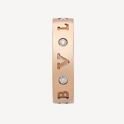 [OAK JURI]ZERO 1 ESSENTIAL PINK GOLD BAND WITH DIAMONDS RING
