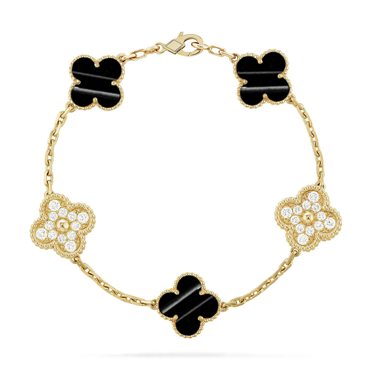 [OAK JURI] CLOVER 5 MOTIF PULSAR STONE BRACELET COLLECTION
