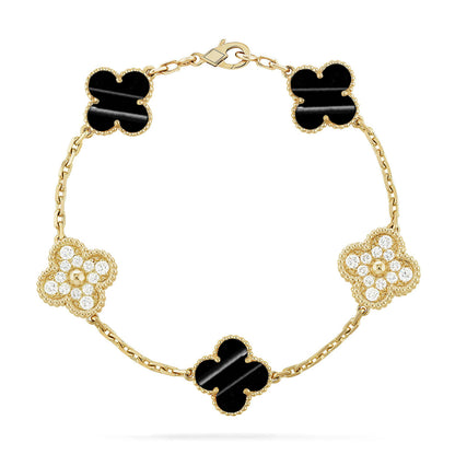 [OAK JURI] CLOVER 5 MOTIF PULSAR STONE BRACELET COLLECTION