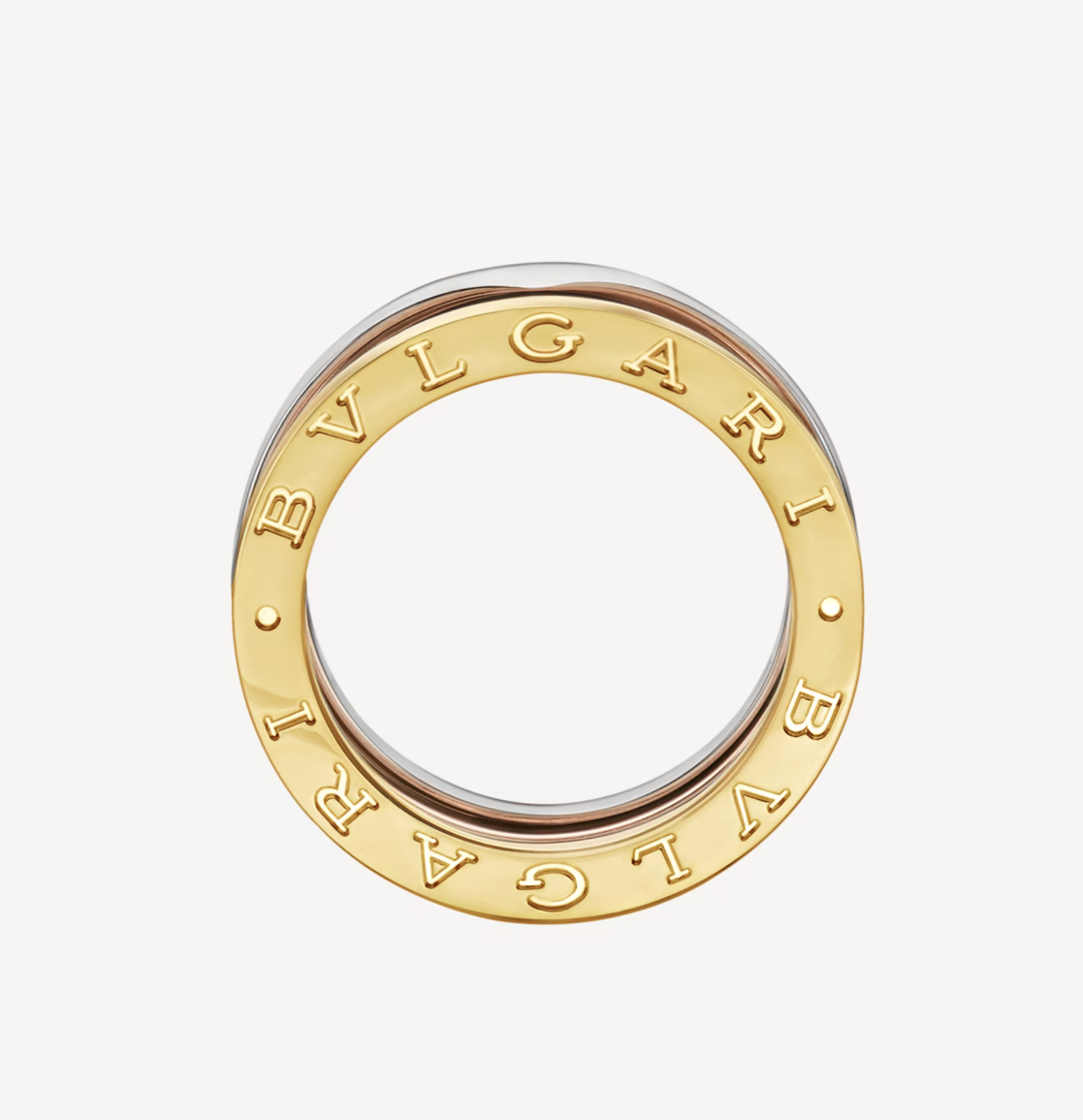[OAK JURI]ZERO 1 THREE-BAND ROSE WHITE AND YELLOW RING