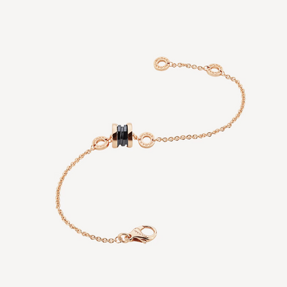 [OAK JURI]ZERO 1 SOFT PINK GOLD AND BLACK CERAMIC BRACELET