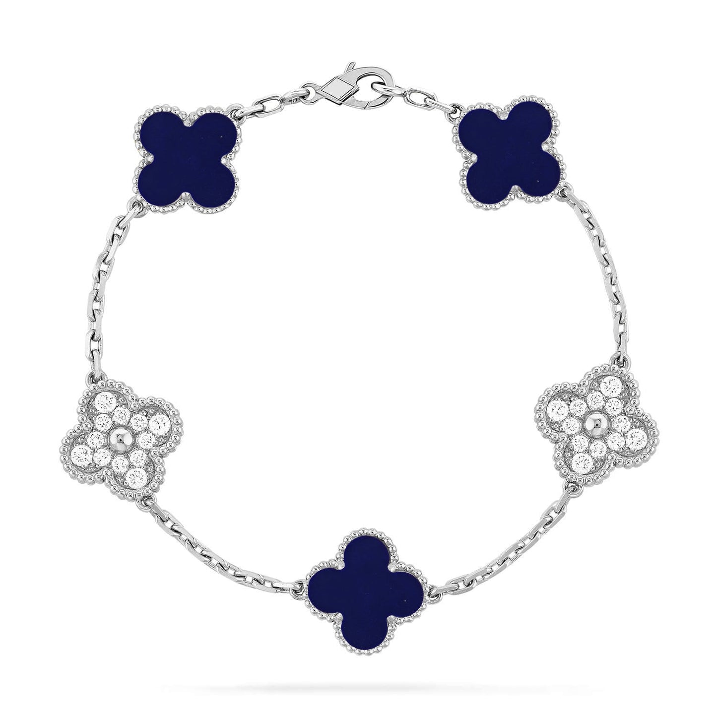 [OAK JURI]CLOVER 5 MOTIF LAPIS LAZULI BRACELET COLLECTION