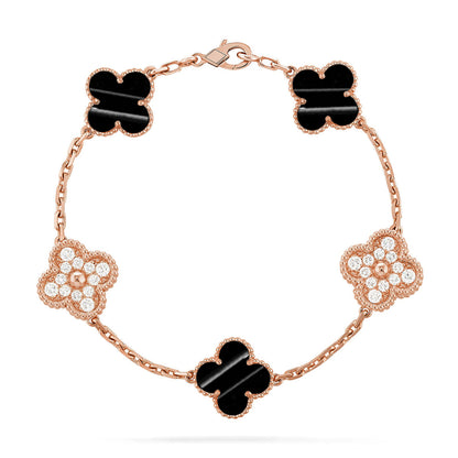 [OAK JURI] CLOVER 5 MOTIF PULSAR STONE BRACELET COLLECTION