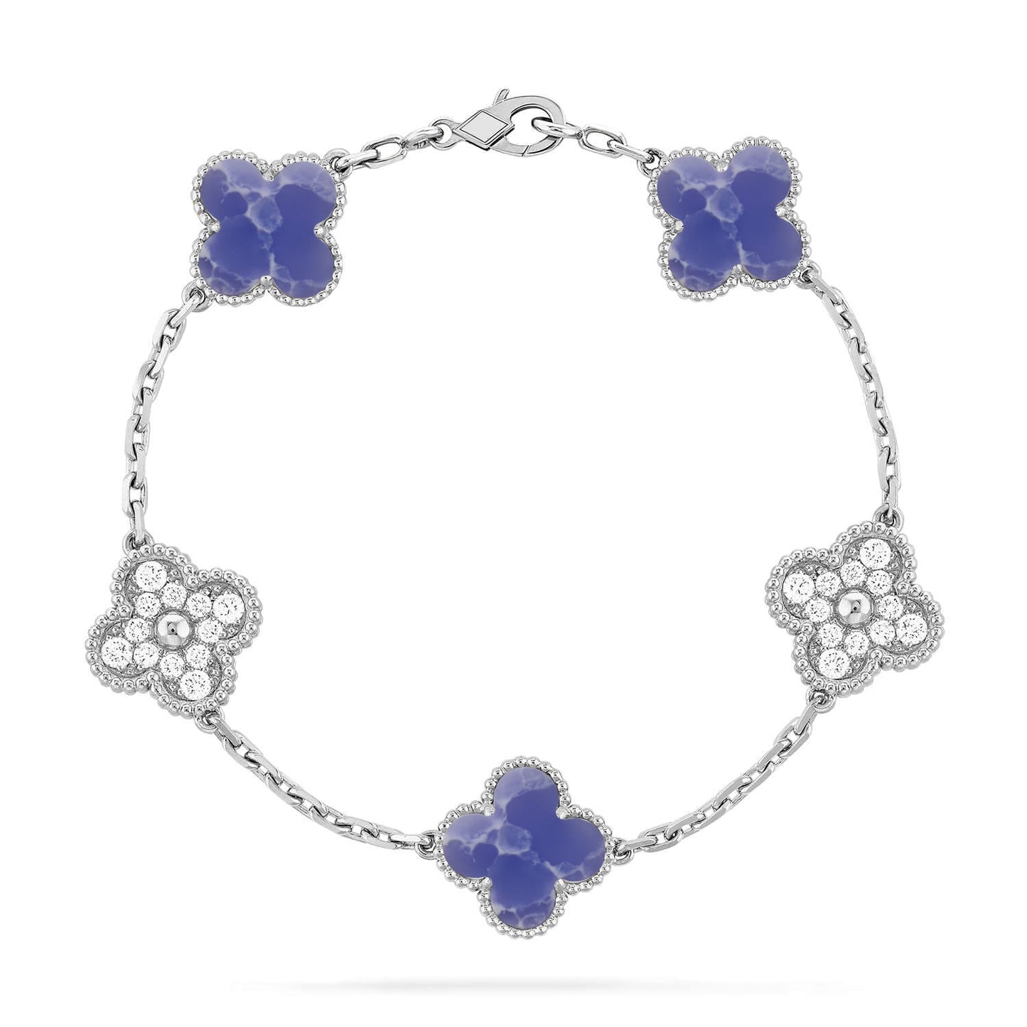 [OAK JURI]CLOVER 5 MOTIF BLUE VEINS BRACELET COLLECTION