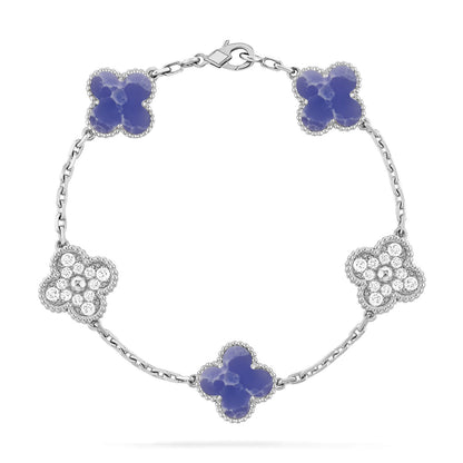 [OAK JURI]CLOVER 5 MOTIF BLUE VEINS BRACELET COLLECTION
