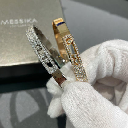 [OAK JURI]Move Noa Rose Gold Pavé Diamond Bangle Bracelet