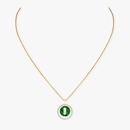 [OAK JURI]LUCKY MOVE 1 DIAMOND MALACHITE GOLD DIAMOND NECKLACE