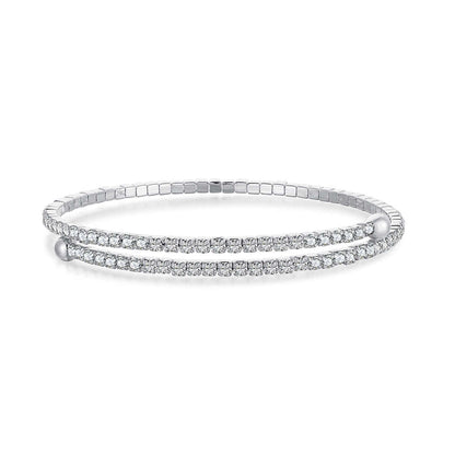 [OAK JURI]Row of Diamonds Round Fashion Bracelet