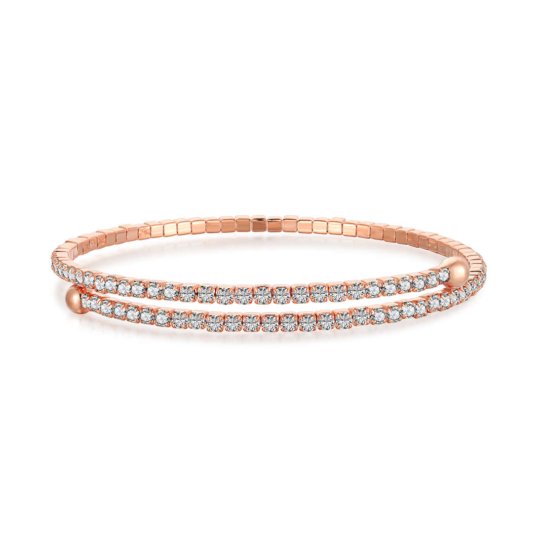 [OAK JURI]Row of Diamonds Round Fashion Bracelet