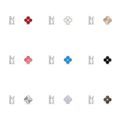 [OAK JURI]CLOVER SILVER 15MM MOP DIAMOND EARRINGS COLLECTION